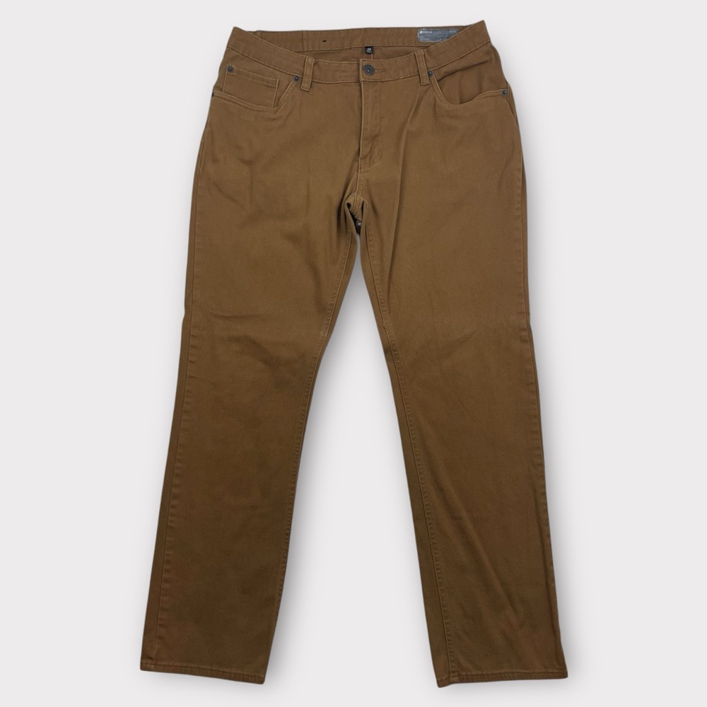 Matix Men’s Slim Straight Pants 34W x 29.5L Brown Casual Streetwear